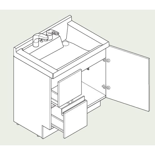 ＬＩＸＩＬ　ＩＮＡＸ　洗面台　Ｊ１シリーズ　ライトベージュ　Ｊ１ＨＴ１－７５５Ｓ（８）Ｙ／ＨＶ２Ｈ