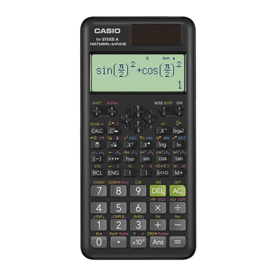 カシオ　関数電卓　ブラック　ＦＸ－３７５ＥＳＡ－Ｎ