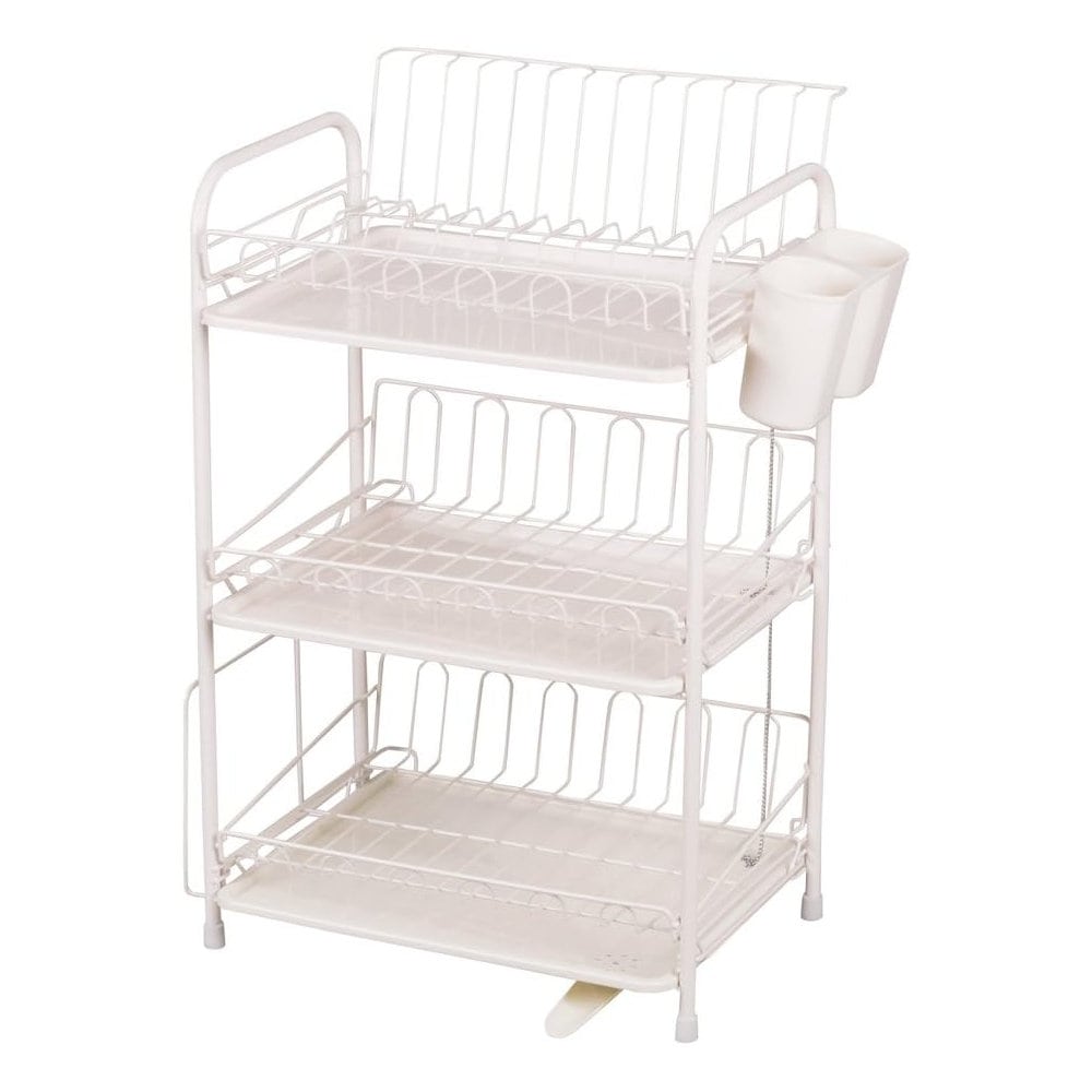 パール金属　アレスタ水切りラック３段（水が流れるトレー）