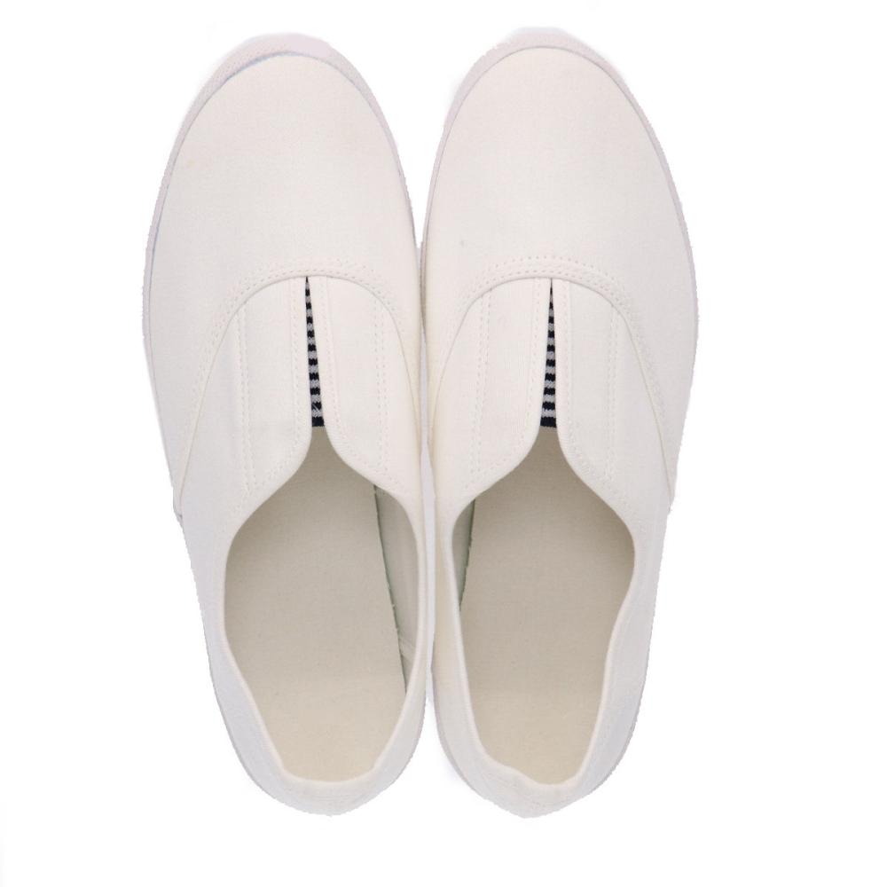 コメリ　カックスシューズ（ロール底）　ホワイト　２４．５ｃｍ