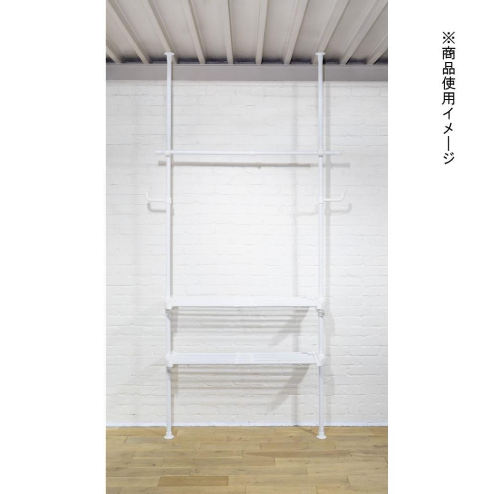 突っ張り伸縮式ラック ホワイト MWH