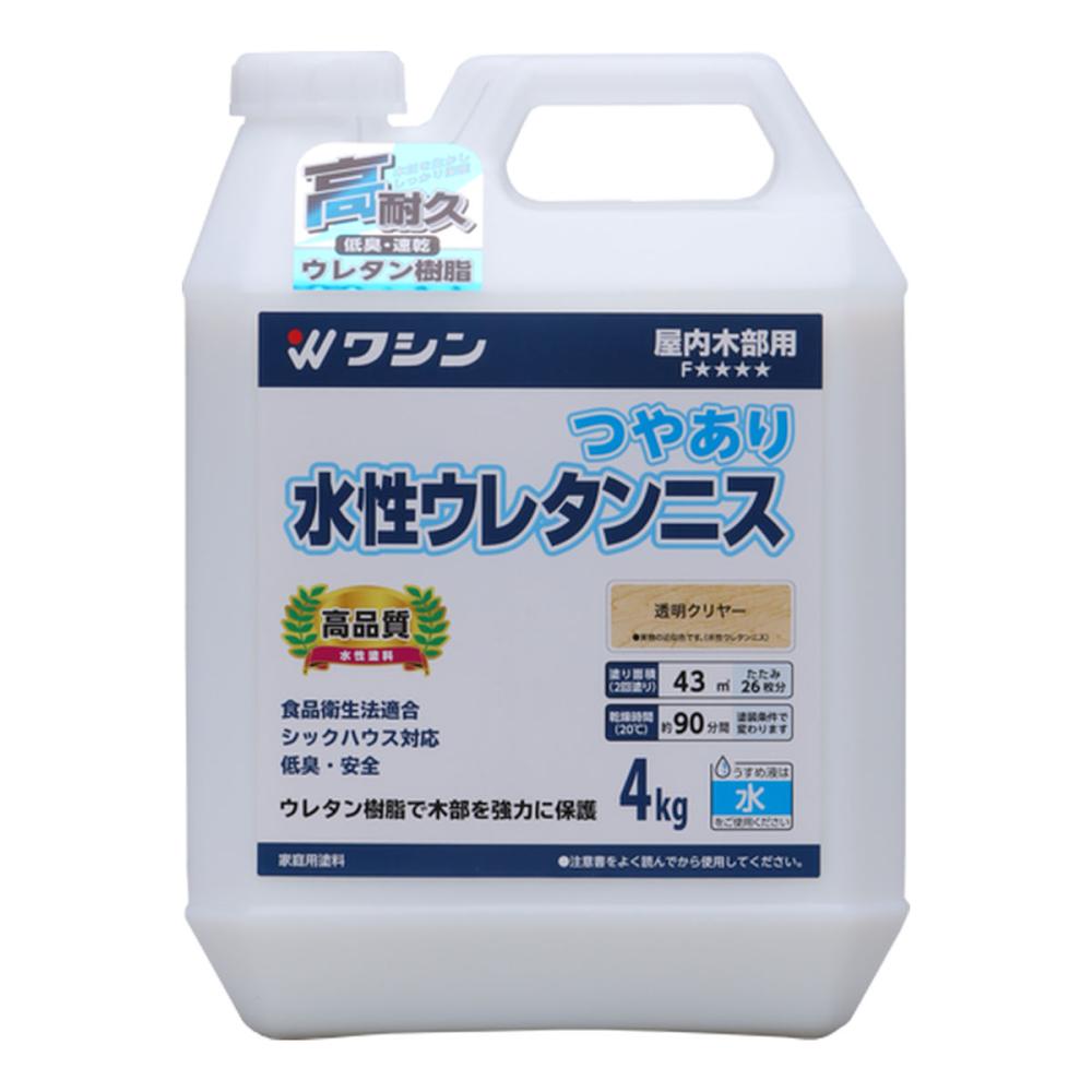 和信ペイント　水性ウレタンニス　透明クリヤー　４ｋｇ