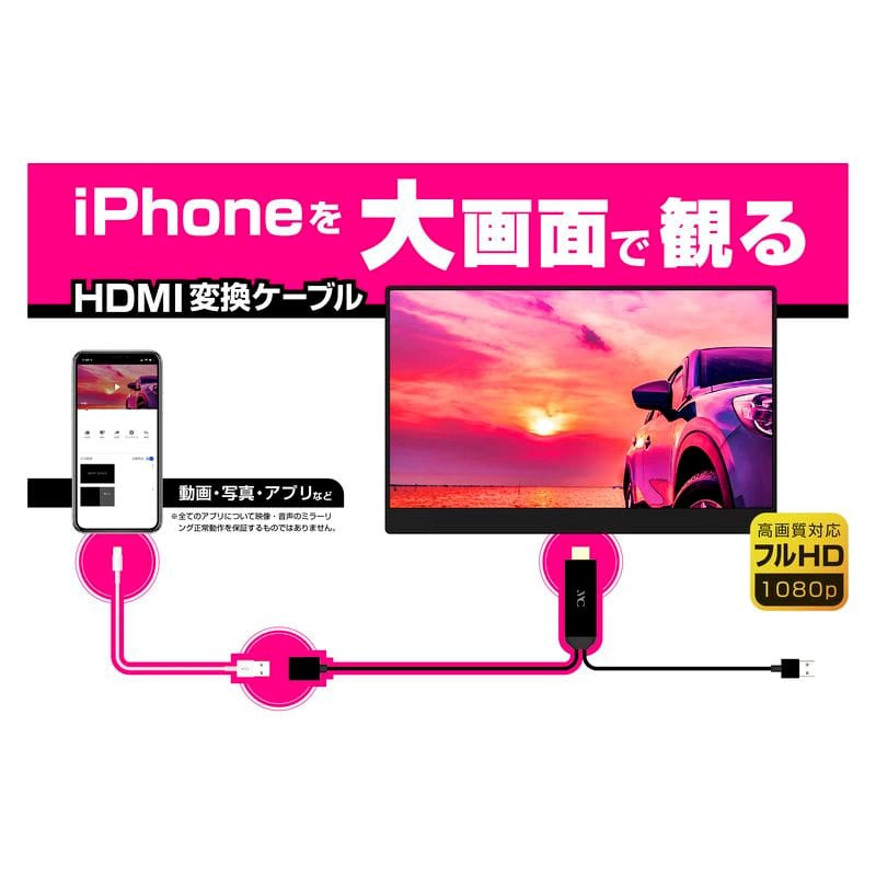 カシムラ　ＨＤＭＩ変換ケーブル　ｉＰｈｏｎｅ用　ＫＤ２０７