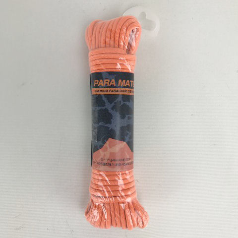 パラメイト　ロープ　４ｍｍＸ１５ｍ　オレンジ