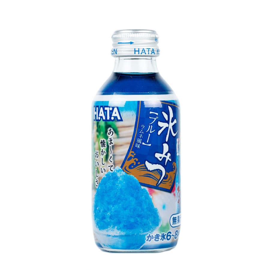 ハタ鉱泉　氷みつ瓶　カキ氷用シロップ　ブルー　ラムネ風味　１８０ｇ