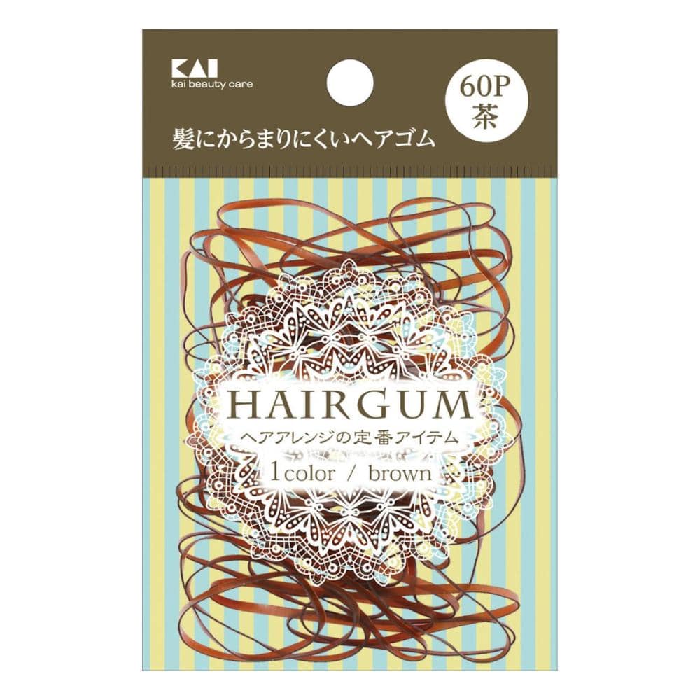 貝印　ゴムリング　茶　６０本入り　ＫＱ０１１８