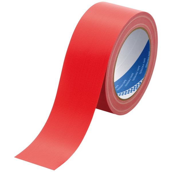 寺岡　カラー布粘着テープ　赤　５０ｍｍＸ２５ｍ　ＮＯ．１５３５