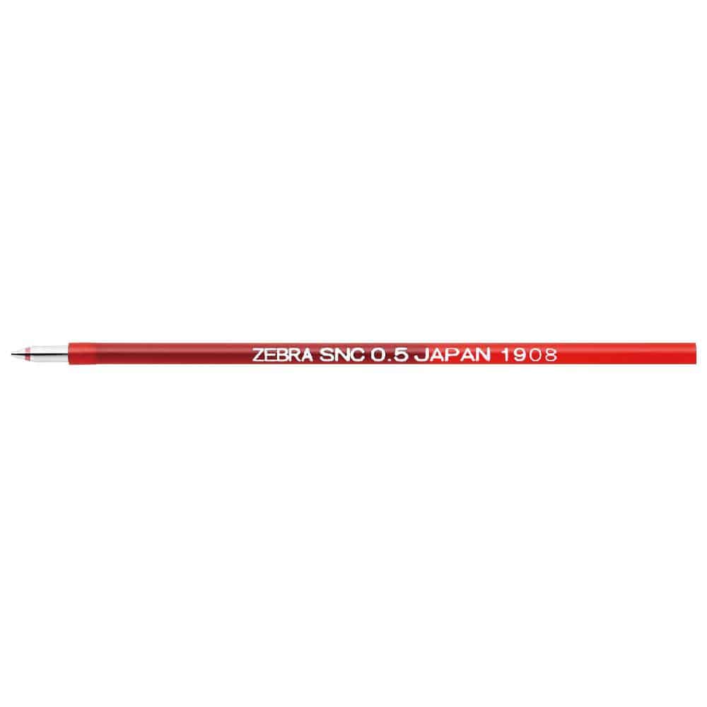 ゼブラ　エマルジョンボールペン替芯　ＳＮＣ－０．５芯　赤