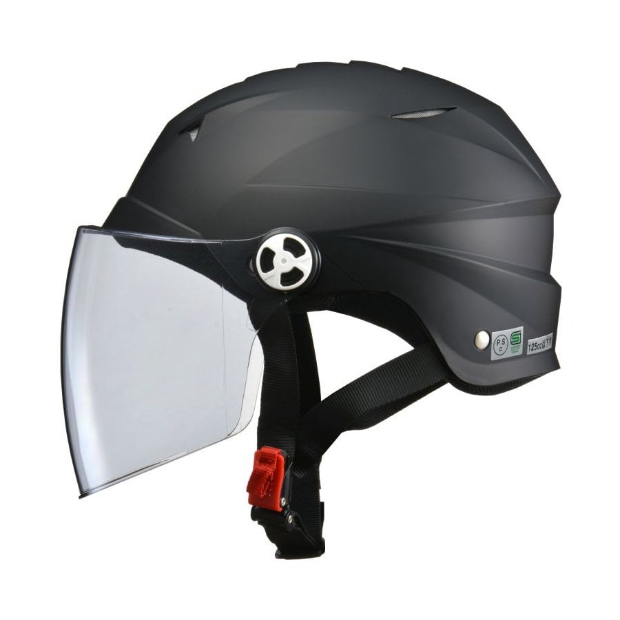 リード工業　シールドハーフヘルメット　マットブラック　ＬＬ　ＲＥ４１