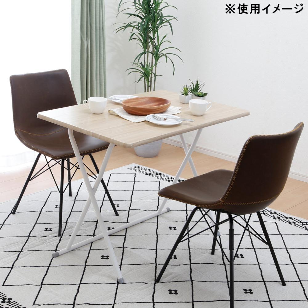 アテーナライフ　折畳簡易テーブル　ハイタイプ　ナチュラル　幅９０×奥行６０×高さ７０ｃｍ　ＴＢ４８１