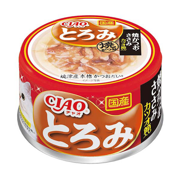 いなば　とろみ缶　焼かつお・ささみ・カツオ節　８０ｇ