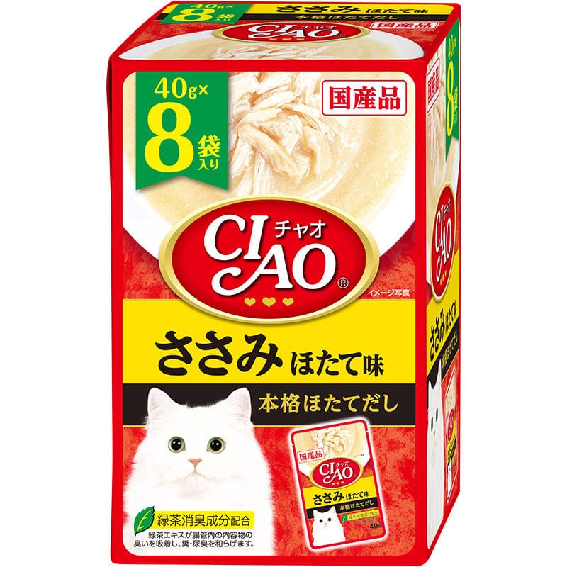 いなば CIAO(チャオ)パウチ ささみ・ほたて 8個入り