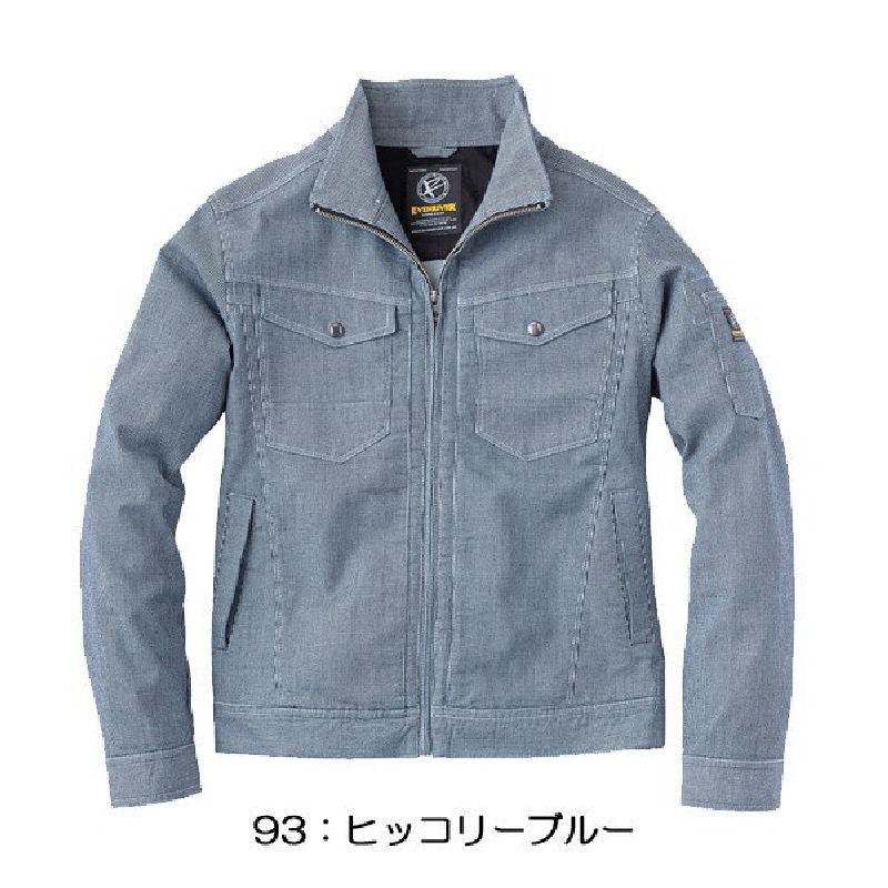 【アウトレット】 イーブンリバー ストレッチエアーライトブルゾン ヒッコリー L SR-6007