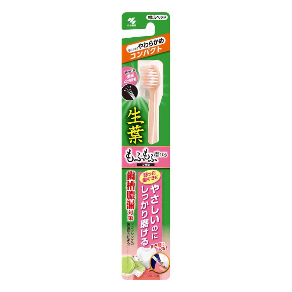 小林製薬 生葉 もふもふ磨けるブラシ コンパクト