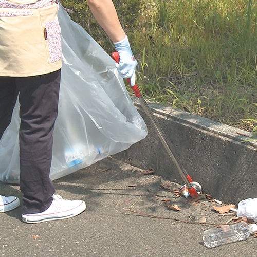 千吉　ステンレスゴミひろい　グリップ付き