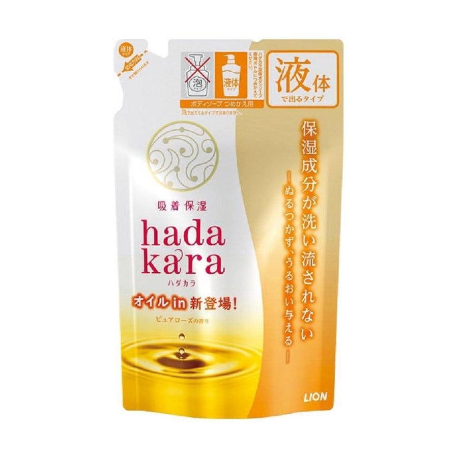 ライオン　ハダカラ（ｈａｄａｋａｒａ）　液体ボディソープ　オイルイン　ピュアローズの香り　詰替用　３４０ｍＬ