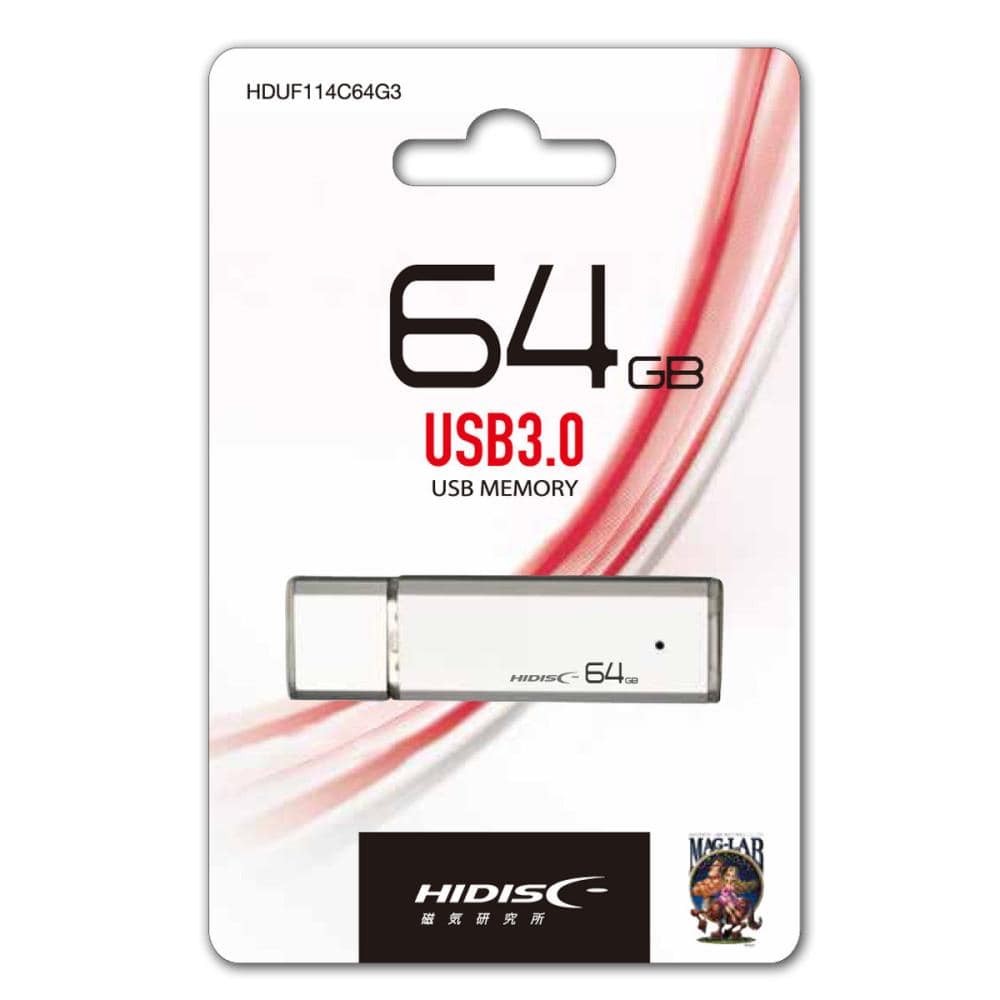 ＨＩＤＩＳＣ　キャップ式ＵＳＢメモリ　６４ＧＢ　ＵＳＢ３．０