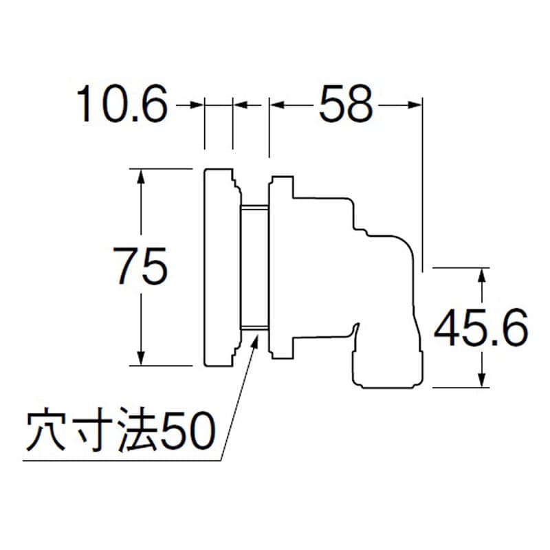 ＳＡＮＥＩ　一口循環接続金具　Ｔ４１２ー１３－１０Ａ