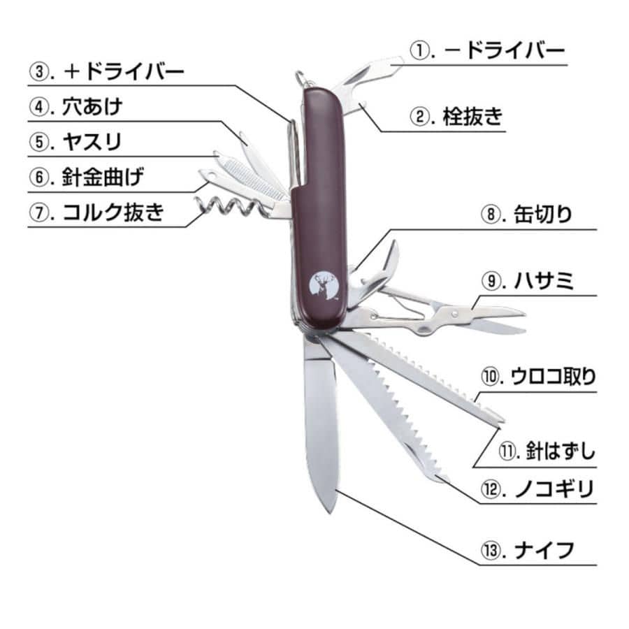 キャプテンスタッグ　マルチツール１３　ＵＭ－１５３４