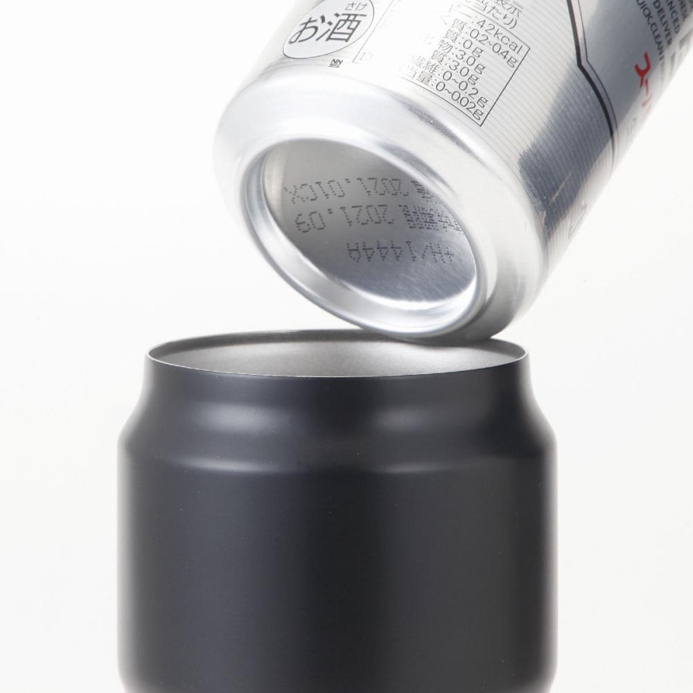 アテーナライフ 保冷缶ホルダー 350mL用 ブラック の通販