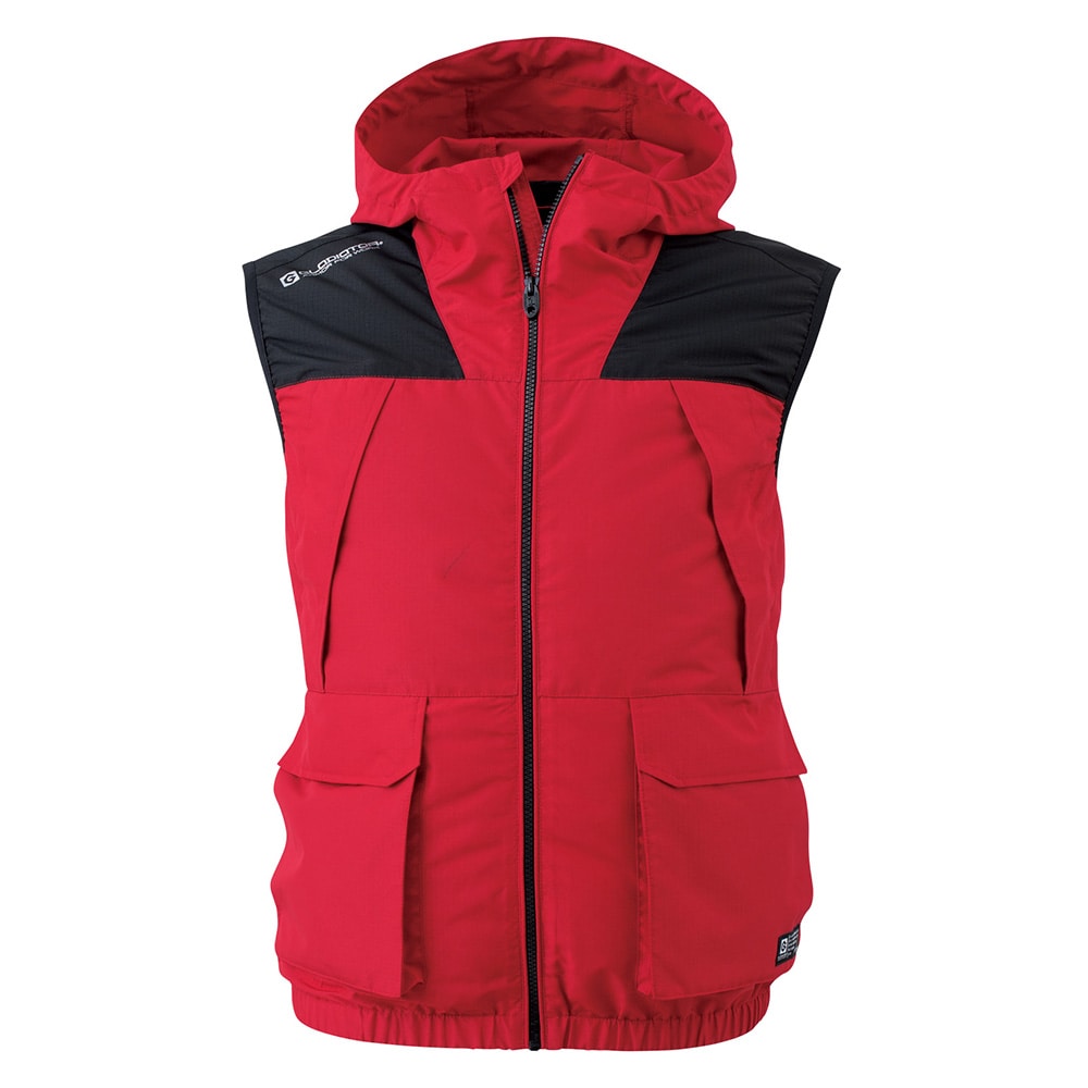 ボルトクール半袖ベスト　レッド　３Ｌ　Ｇ－１９１９