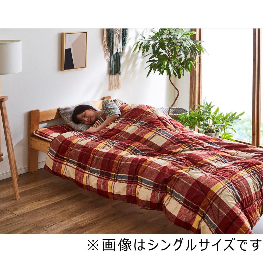 イケヒコ 防ダニ抗アレル掛布団 ソフィア レッド セミダブルロング 170X210cm