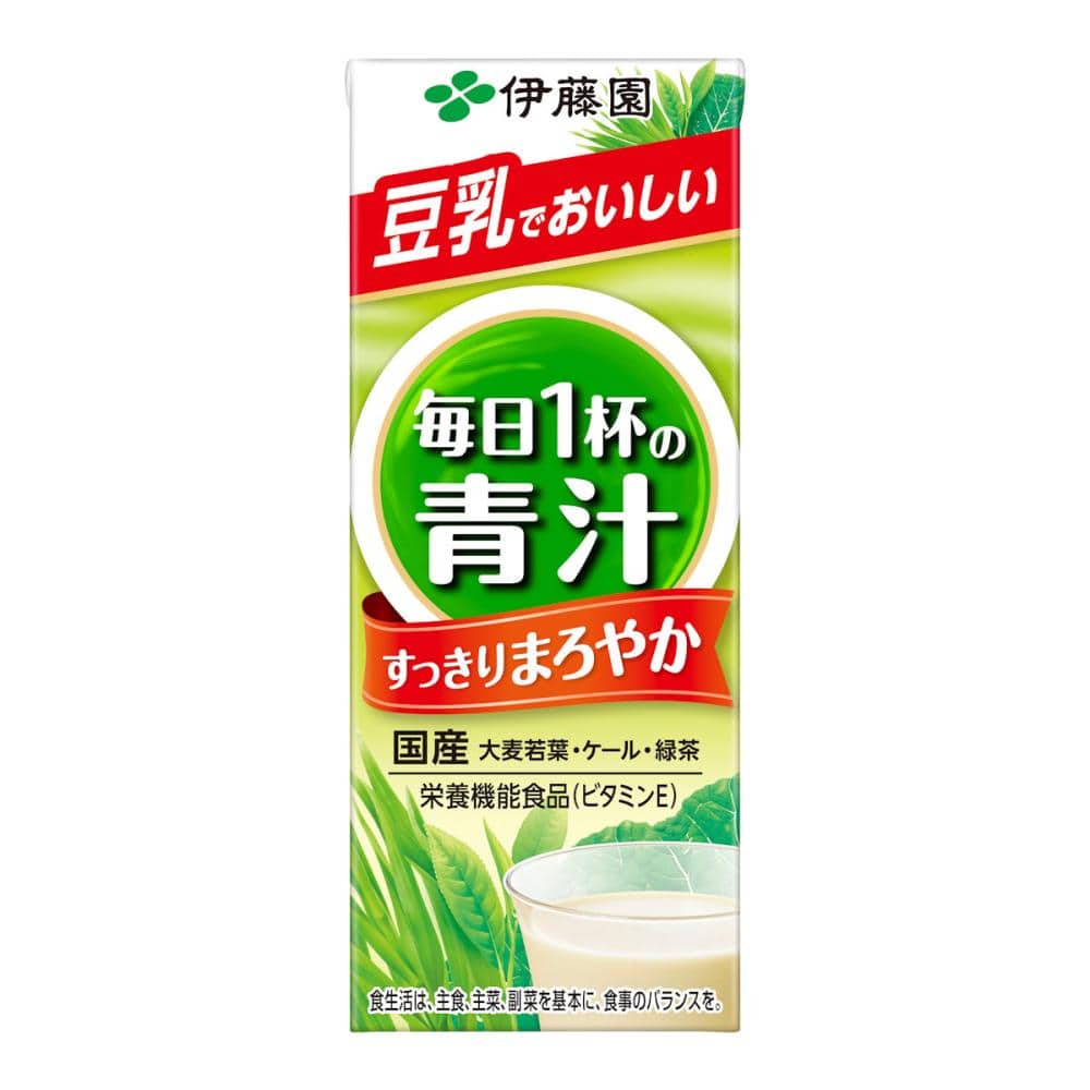 伊藤園　ごくごく飲める　毎日１杯の青汁　豆乳ミックス　２００ｍＬ　紙パック