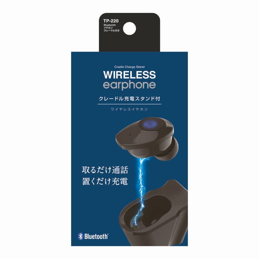 槌屋ヤック　Ｂｌｕｅｔｏｏｔｈ　イヤホン　クレードル付　ＴＰ－２２０