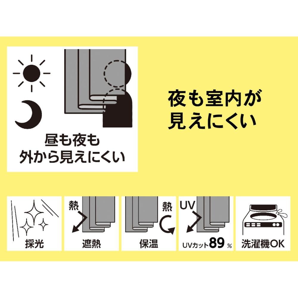 アテーナライフ　レースカーテン　ライトファイン　遮像・採光　ホワイト　２００×２１８ｃｍ　１枚入り