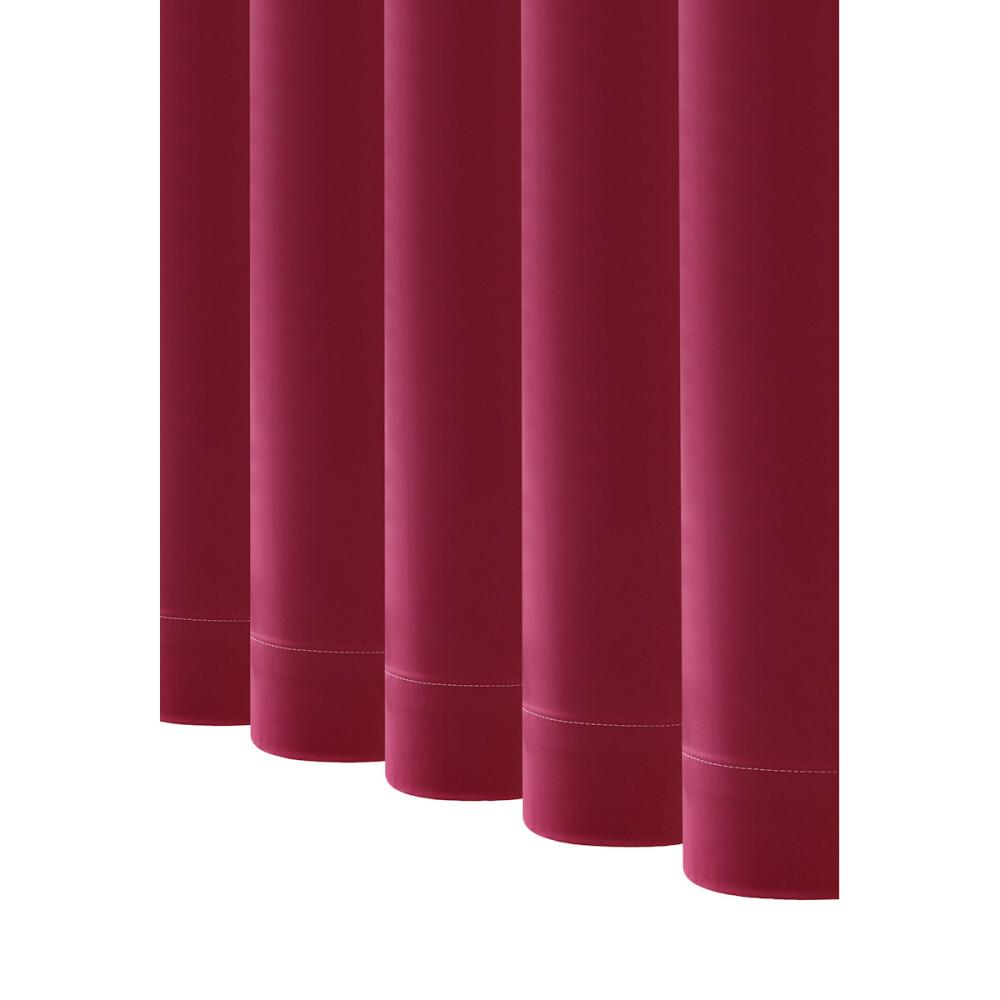 ドレープカーテン　防炎・遮光１級　ＵＬＳ００１　ワイン　幅１００×丈１３５ｃｍ　２枚組