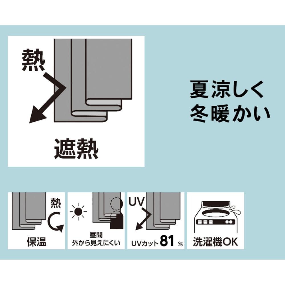 アテーナライフ　レースカーテン　カロル　遮熱　ホワイト　１００×１０８ｃｍ　２枚組