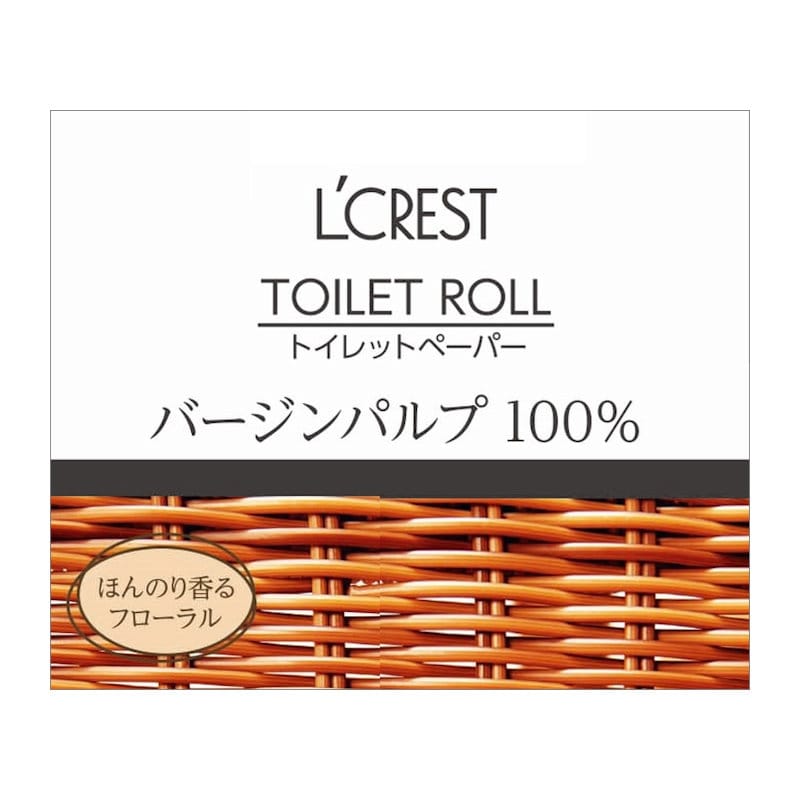 Ｌ’ＣＲＥＳＴ（ルクレスト）　トイレットロール　ロング巻　ダブル　１２ロール入り