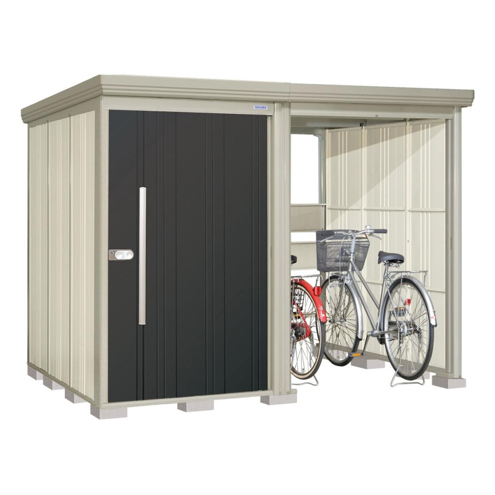 タクボ物置　Ｍｒ．ストックマン　プラスアルファ　間口２８３×奥行１９２ｃｍ　駐輪部間口１５０ｃｍ　多雪型・結露減少屋根　カーボンブラウン　ＴＰ－ＳＺ２８１９Ｂ