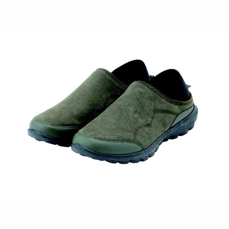 コメリ　かかとが踏めるあったかボアシューズ　カーキ　Ｍ