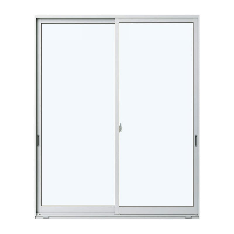 引違い窓　フレミングＪ　幅１６４０×高さ２０３０ｍｍ　シングルガラス：透明５ｍｍ　枠色：Ｓ１ピュアシルバー