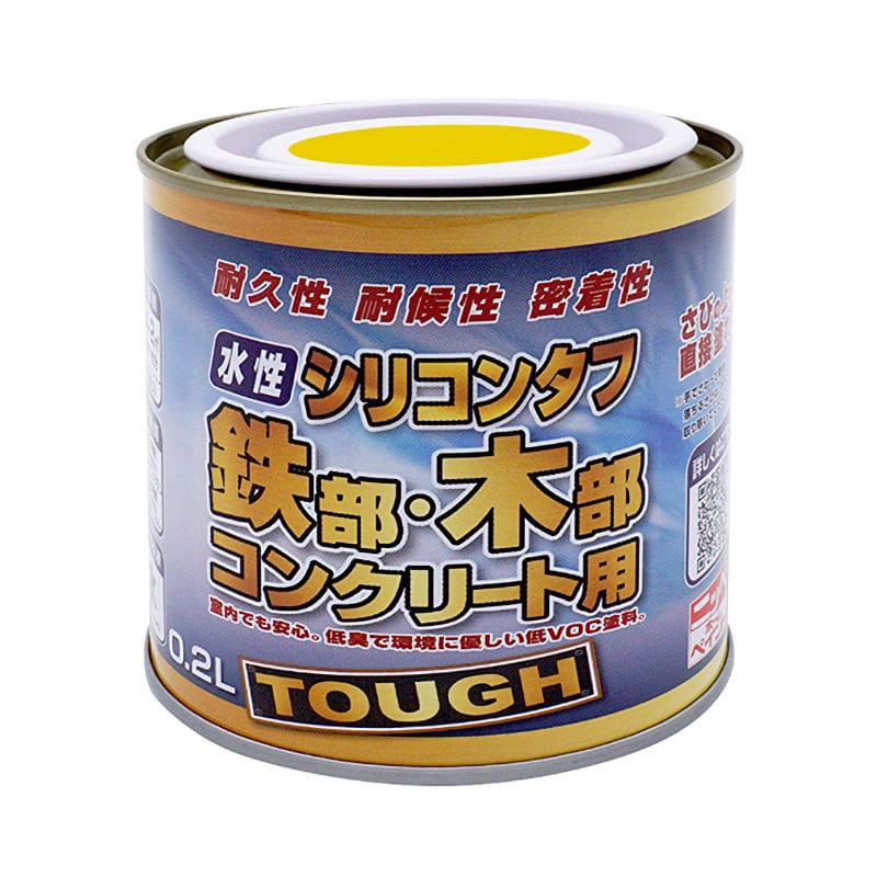 ニッペホームプロダクツ 水性高耐久鉄部木部用塗料 イエロー 0.2L
