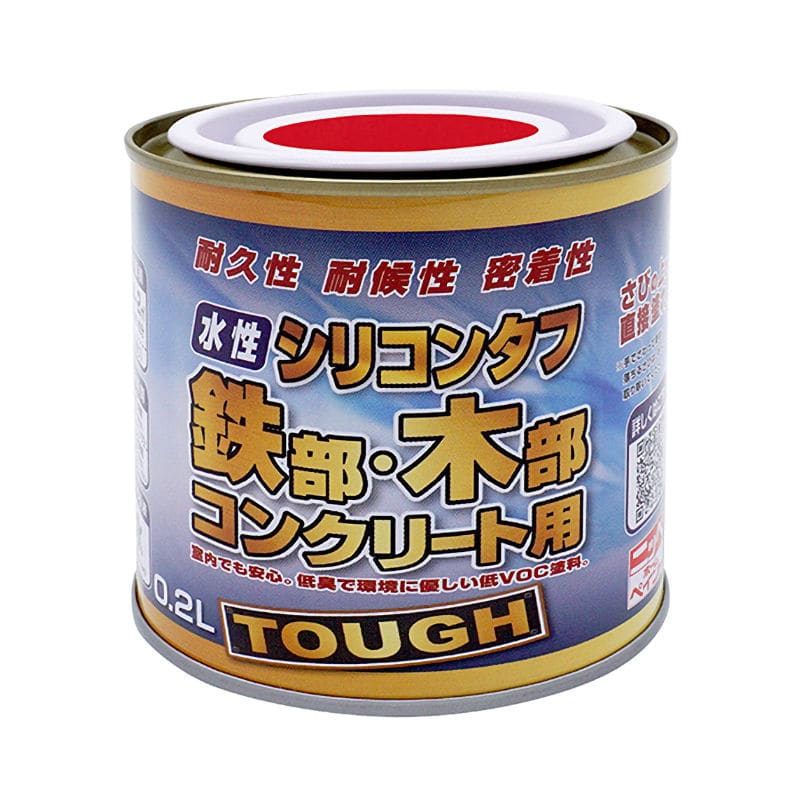 ニッペホームプロダクツ 水性高耐久鉄部木部用塗料 レッド 0.2L