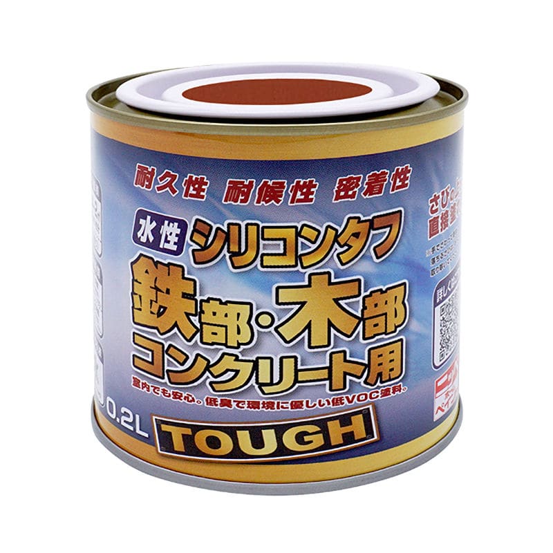 ニッペホームプロダクツ 水性高耐久鉄部木部用塗料 ブラウン 0.2L