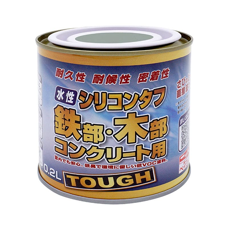 ニッペホームプロダクツ 水性高耐久鉄部木部用塗料 グレー 0.2L