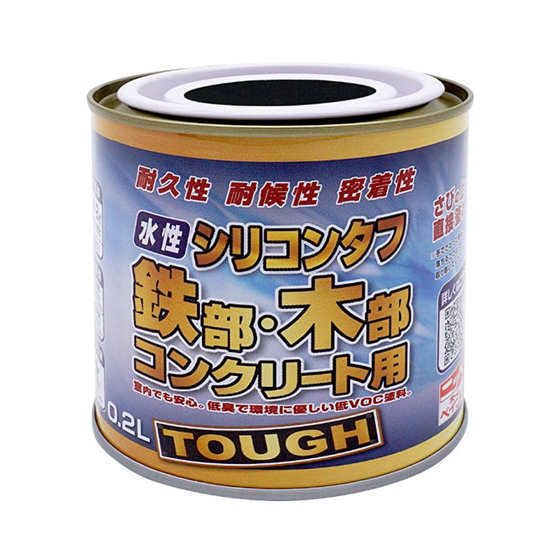 ニッペホームプロダクツ 水性高耐久鉄部木部用塗料 ブラック 0.2L