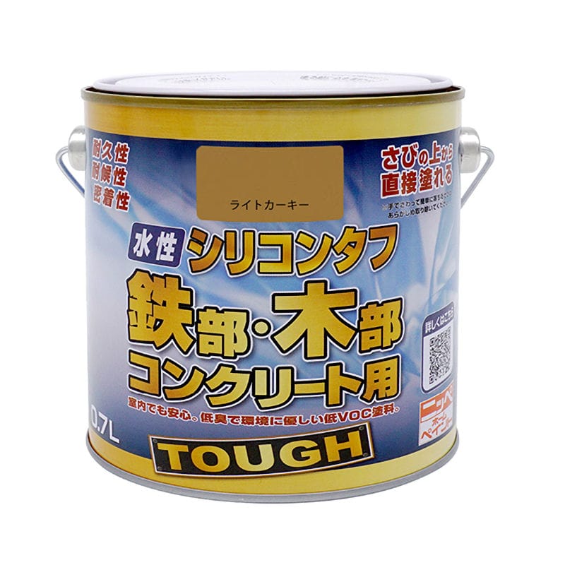 ニッペホームプロダクツ　水性高耐久鉄部木部用塗料　ライトカーキー　０．７Ｌ
