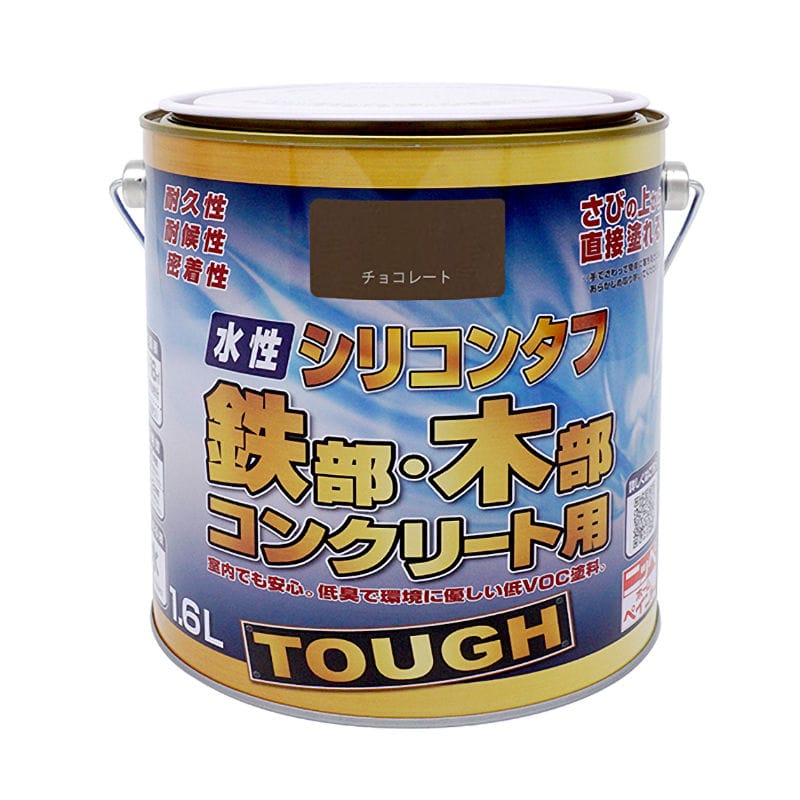 ニッペホームプロダクツ 水性高耐久鉄部木部用塗料 チョコレート 1.6L