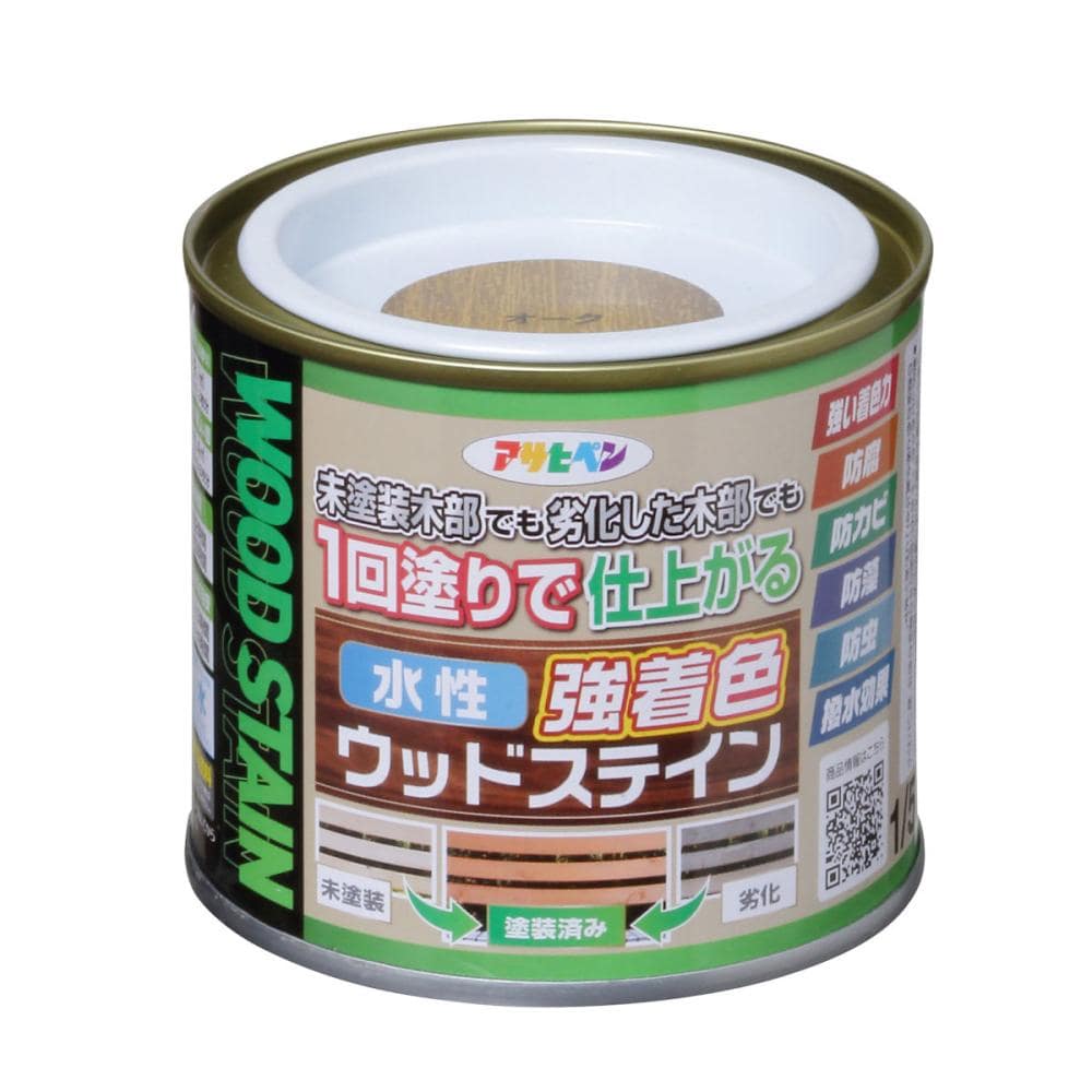 アサヒペン 水性強着色ウッドステイン オーク 1/5L