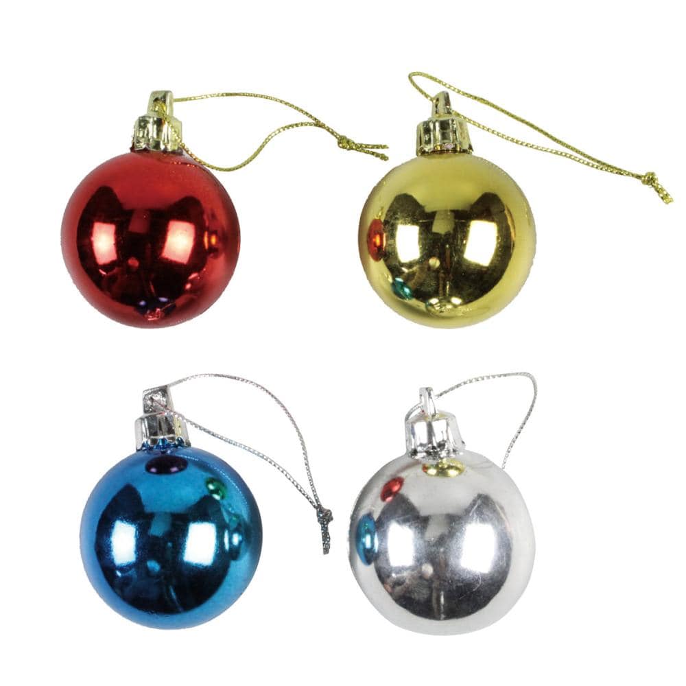 東京ローソク　クリスマス　オーナメント　プラボール　４色ミックス