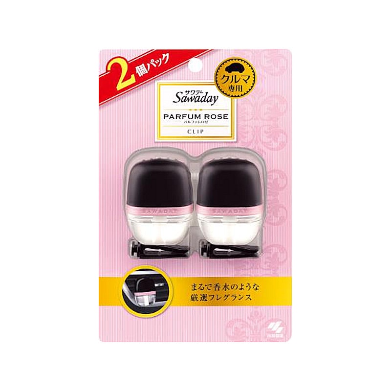 小林製薬 サワデー クルマ専用クリップ パルファムロゼ 2個パック の