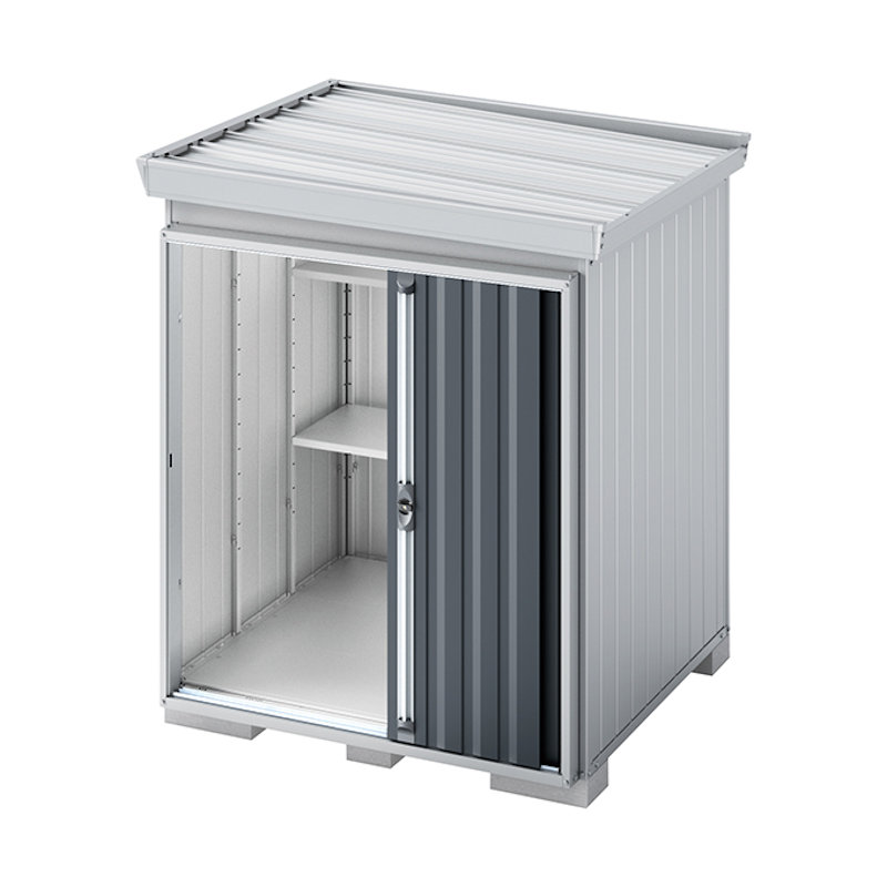 イナバ　フォルタ屋根傾斜変更タイプＦＫ－１８１４ＳＡ　豪雪型　シルバー　約幅１．８×奥行１．４ｍ