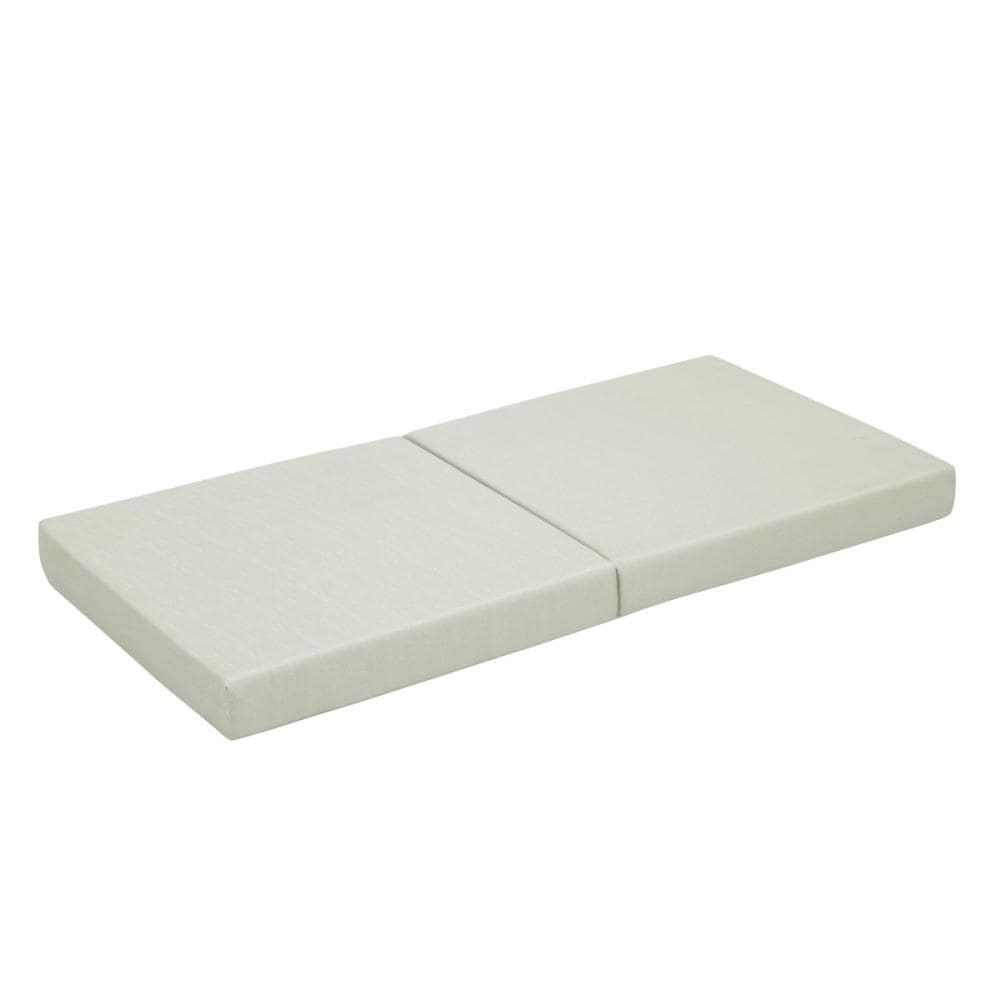 アテーナライフ　２つ折りウレタン長座布団　パティーヌ　麻風グレー