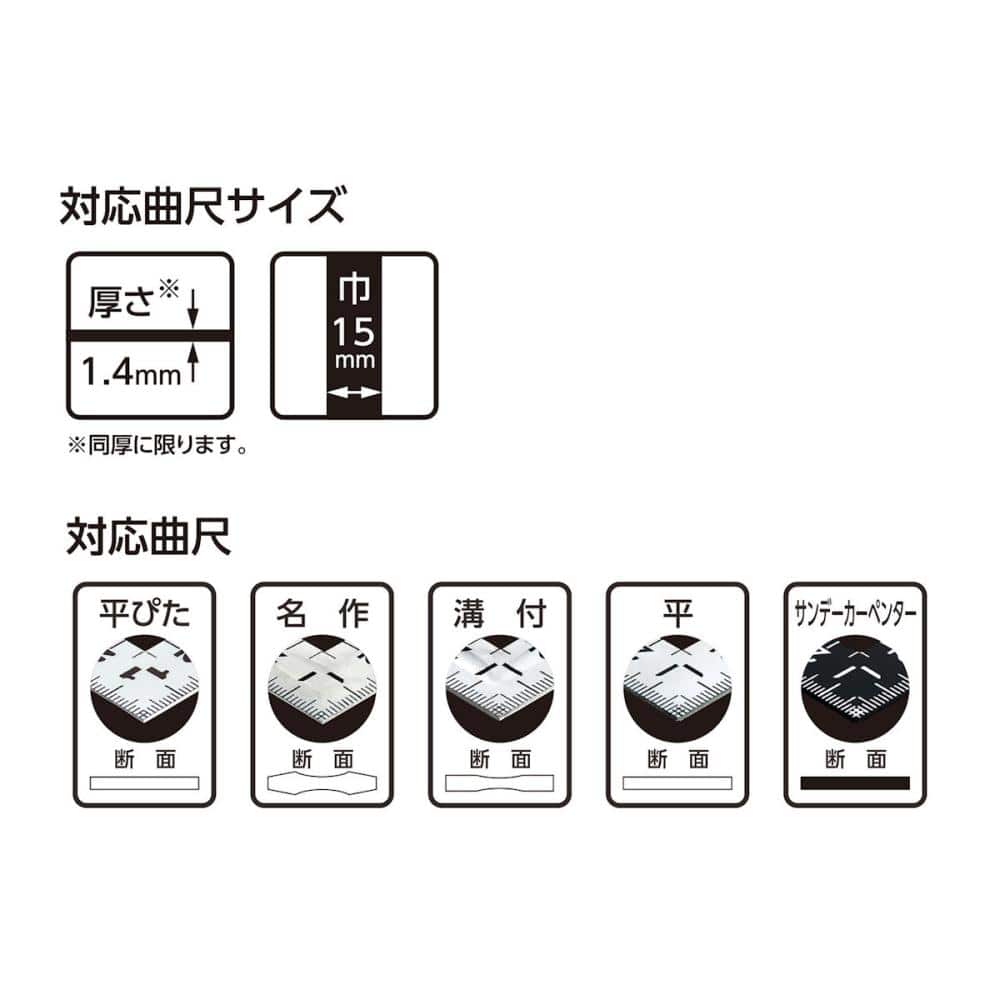 シンワ測定　曲尺用ストッパー　１５ｍｍ巾用　１２４３６