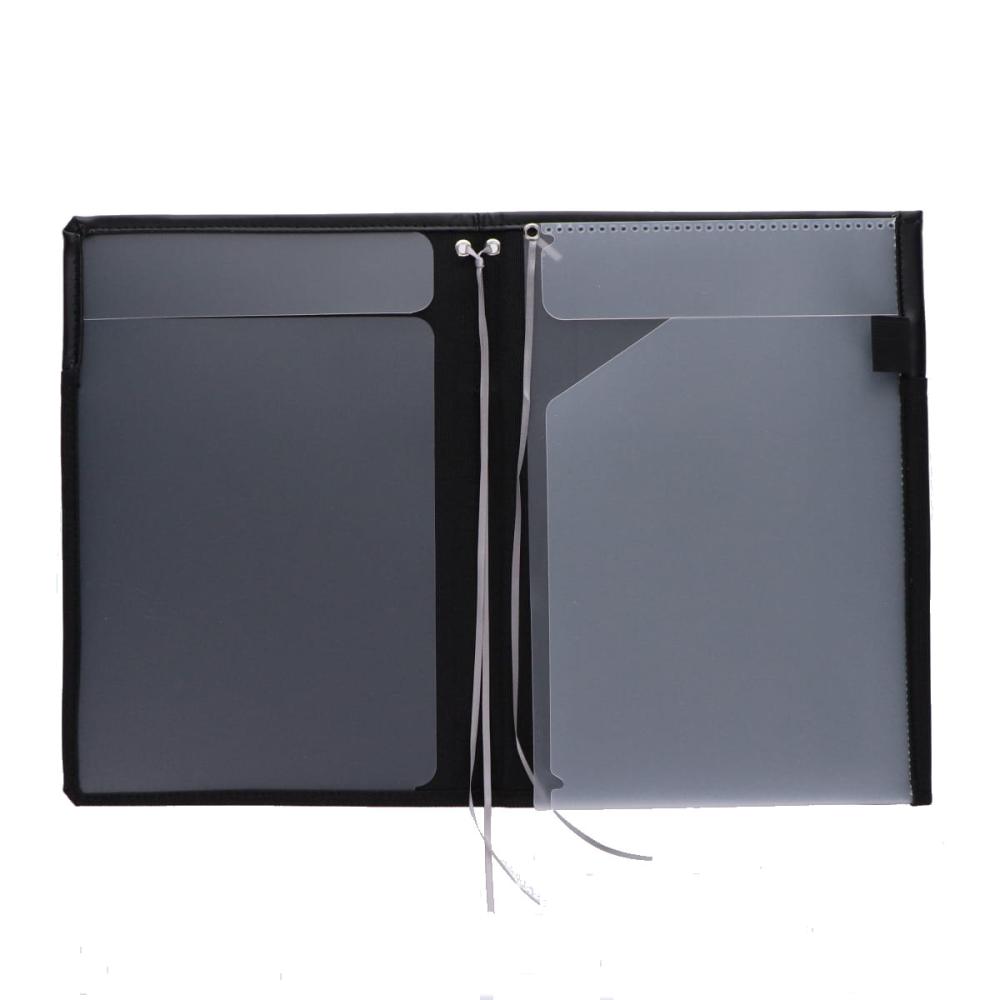 Ｌ’ＣＲＥＳＴ（ルクレスト）　三つ折りノートカバー　Ｂ５サイズ　ブラック
