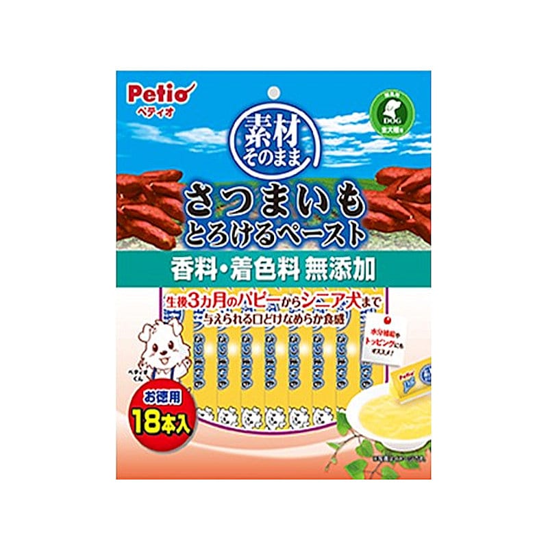 ペティオ　素材そのまま　さつまいも　とろけるペースト１８本入